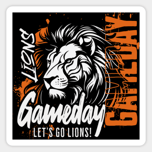 Vintage Lions Gameday // High School Lions School Spirit C Magnet